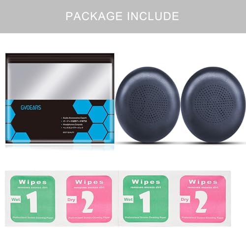 Ultimate Comfort Cooling Gel Ear Pad Replacement for Jabra Elite 45 h & Evolve2 65/40 Wireless Headphones – Premium Memory Foam Cushions for Enhanced Audio Clarity and Long-lasting Wear (Black)