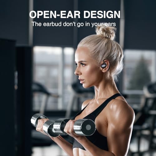 Unleash Your Potential with HILEO Open Ear Bluetooth 5.2 Wireless Earbuds – 90-Hour Battery Life for Endurance Athletes – Exceptional Sound Clarity in a Lightweight Sporty Design – Ideal for Running, Workouts, and Active Lifestyles – Convenient Sleek Black Charging Case for On-the-Go Use – Effortless Connectivity for All Your Devices
