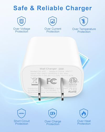 2025 Advanced i Phone 16 e Charger Set – Dual 20 W USB C Wall Adapters with 10 FT Ultra-Long Charging Cable for i Phone 16 Series, i Pad, and More – Unmatched Fast Charging & Enhanced Device Compatibility