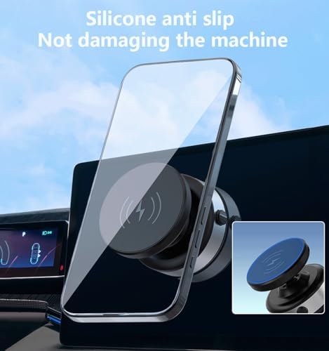 Wireless Charger Vacuum Magnetic Phone Holder for Magsafe – All-Metal,360 Rotatable Magnetic Car Mount for iPhone 16 Pro Max Plus/iPhone 15 14 13 12 Pro Max Plus – Enhanced Compatibility and Speed