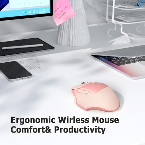 Adorable Pink Cat Wireless Silent Mouse – 2.4 GHz Plug and Play Optical Companion for Laptop & PC – Compact, Noise-Free Design Perfect for Home, Office, and Study Sessions – Cute Cat-Themed USB Nano Receiver Included