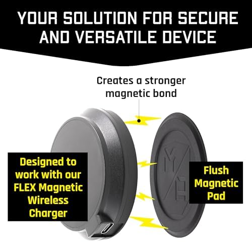 Mob Armor Magnet Flex Plate – Premium Magnetic Phone Mount for i Phone & Android – 2 mm Thick Rubber Plate for Enhanced Grip – Wireless Charging Compatible – Ultimate Versatile Vehicle Accessory for Seamless Navigation and Safety