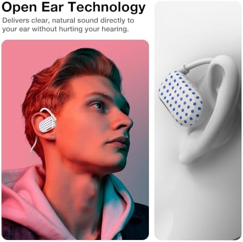 Purity Air Open Ear Headphones – Advanced True Air Conduction Wireless Bluetooth Earbuds with Dual Mic for Clear Calls – Ergonomic, Sweat-Resistant Design for Active Lifestyles – Compatible with i Phone & Android – Ultimate Comfort and Audio Awareness