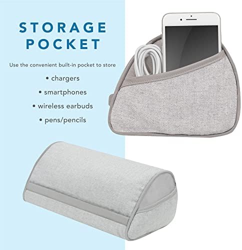 Enhance Your Tablet Experience with the Lap Gear Original Microbead Pillow Stand – Ergonomic, Portable Black Holder with Built-In Phone Pocket for All Tablet Sizes – Ideal for Home, Travel, and Comfort-Focused Viewing – Supports Better Posture and Reduces Strain – Lightweight, Stylish Design for Easy Use Anywhere