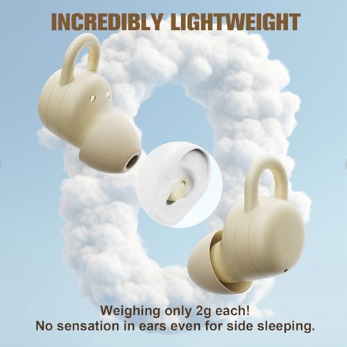 X66 Wireless Bluetooth 5.3 Sleep Earbuds – Engineered for Comfort and Serenity, Featuring Premium Noise Cancellation, Extended 24-Hour Playtime, and IPX5 Water Resistance for Active Lifestyles, Ideal for Side Sleepers Seeking Restful Sleep and Uninterrupted Music Enjoyment