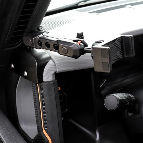 BESTAOO Premium Adjustable Dash Phone Mount for 2021-2025 Ford Bronco – Essential Driver-Side Cell Phone Holder for Effortless Navigation & Communication – Superior Stability with Universal Smartphone Compatibility