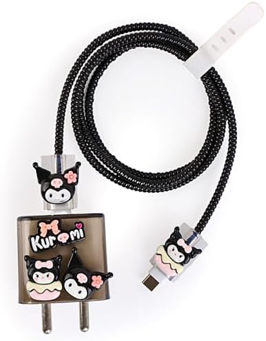 Adorable 3 D Cartoon Charger Protectors – Kitty & Bear Pack of 2 for i Phone 11, 12, 13, 14 Pro Max – Cute Silicone Cable Sleeves for Enhanced Durability & Style – Protect Your Charging Heads from Damage & Dust with Kawaii Designs – Compatible with 18 W & 20 W i Phone Chargers – Lightweight & Portable Charging Accessories for Everyday Use