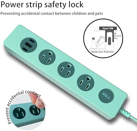 Ultimate IPX9 Weatherproof Outdoor Power Strip with 3 Outlets & 3 USB Ports (2 USB-C) – 5.18 FT Heavy-Duty Extension Cord for Versatile Power Solutions in Garden, Bathroom, Kitchen, Garage, and Office – Reliable Surge Protection & Fast Charging for All Devices