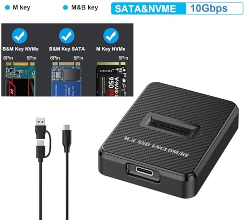 xiwai USB 3.1 USB-C to NVMe M-Key M.2 SSD External Converter Adapter – Vertical Design for Fast Data Transfers & Universal Compatibility – Ideal for Gamers and Creators