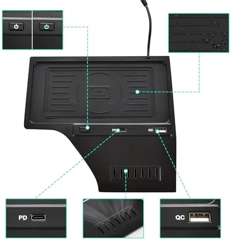 KEWISAUTO Premium Wireless Charging Pad for 2020-2024 Nissan Sentra S, SV, SR – Fast Qi Charger for Effortless Power Boost in Center Console, Seamless Installation, and Elegant Design for Active Lifestyles