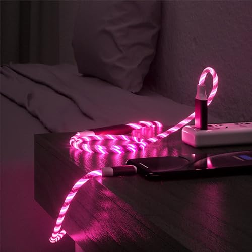 TISTIPPL 3-in-1 Illuminated Charging Cable – Fast Charge with Multi-LED Indicator, Universal Compatibility for Smartphones & Tablets, Durable & Portable Design Perfect for Travel and Daily Use