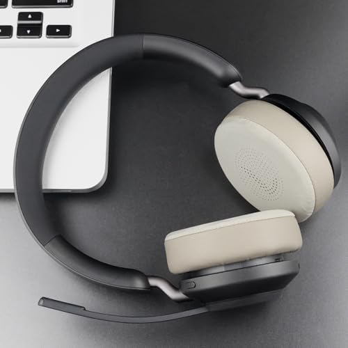Revolutionary SOULWIT Cooling Gel Earpads for Jabra Evolve2 65 & 40 – Experience Ultimate Comfort with Breathable Ice Silk Fabric – Superior Replacement Ear Cushions for On-Ear Wireless Headsets – Perfect for Long Hours of Use in Sleek Black – Elevate Your Listening Experience with Enhanced Performance and Style