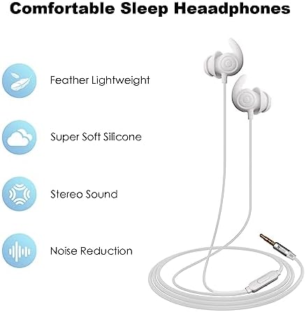 Hmusic USB-C Sleep Earbuds – Ultra-Comfortable Noise Isolation Earphones for Side Sleepers, Meditation, and Air Travel – Lightweight Silicone Design with Integrated Mic for Insomnia Relief and Ultimate Relaxation – Ideal for Enhanced Serenity and Peaceful Rest