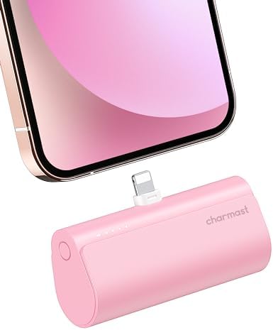 Ultra-Compact 5000 m Ah Fast Charging Power Bank for i Phone – Charmast Mini Portable Charger with 20 W PD Technology, Perfect for On-the-Go Power Needs, Compatible with i Phone 14/13/12/11 Models and More, Lightweight Battery Pack for Effortless Connectivity