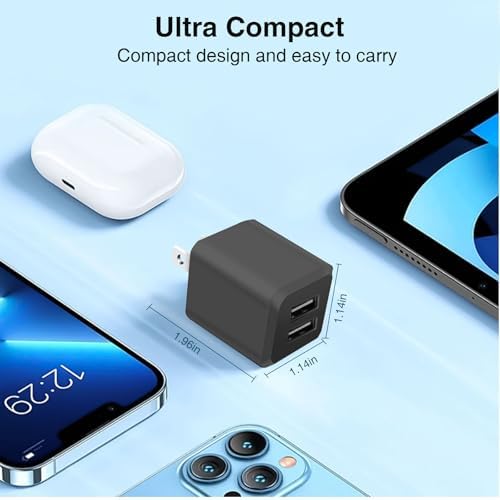 Maximize Your Charging Efficiency with the 3-Pack Dual-Port USB Wall Charger Cube – Fast Charging Adapter for i Phone 15, 14, 13, 12, 11 & More – Compact Power Block for Home, Office, or Travel Use – Durable Design for Simultaneous Device Charging