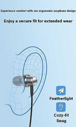 Premium USB Type C Earbuds with Magnetic Bass and Noise-Canceling – Ultimate In-Ear Headphones for i Phone 15 Pro Max, Galaxy S23 Ultra, Pixel 8 & More – Ergonomic Wired Design for Enhanced Comfort and Clarity – Ideal for Music, Calls, and Daily Commuting – GAROGYI Quality Audio Solution in Sleek Gray Finish