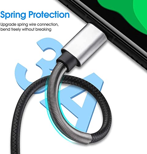 Cyven Premium 10 ft USB C Fast Charging Cable – 3-Pack High-Speed Type C Charger for Android Devices, Compatible with Samsung Galaxy S10, S9, S8 Plus – Enhanced Durability and Flexibility for Everyday Use