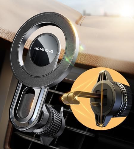 Maximize Your Driving Efficiency with the i Phone Mag Safe Car Vent Mount: Unmatched Stability, 360° Rotation, and Universal Compatibility for Effortless Navigation and Enhanced Safety
