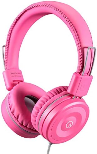 Elevate Your Child’s Audio Experience with Noot Products K22 Flamingo Pink Foldable Kids Headphones – Lightweight Stereo Headset for Ultimate Comfort, Perfect for School, Travel, and Daily Adventures – Tangle-Free 5 ft Cord & Universal 3.5 mm Jack Compatibility for Seamless Connectivity with i Pad, Kindle Fire, and More