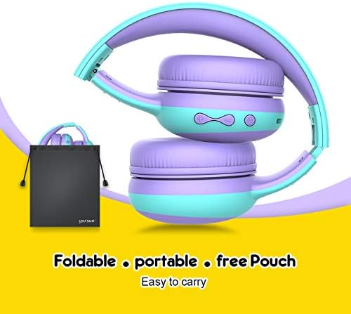 Gorsun Kids’ Purple Cat Ear Bluetooth Headphones – Safe Over-Ear Wireless Headset with 85 d B Volume Limiting, 40-Hour Battery Life, Built-in Microphone, and Bluetooth 5.3 for Toddlers and Young Children – Ideal for Music, Learning, and Playtime Adventures