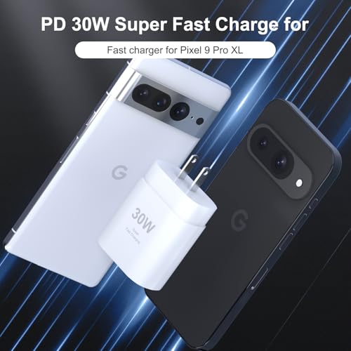 Powerful 30 W USB-C Fast Charger Duo for Google Pixel – Ultimate High-Speed Dual Charging Solution with Innovative Safety Features and Travel-Ready Compact Design for Unmatched Convenience Anywhere You Go