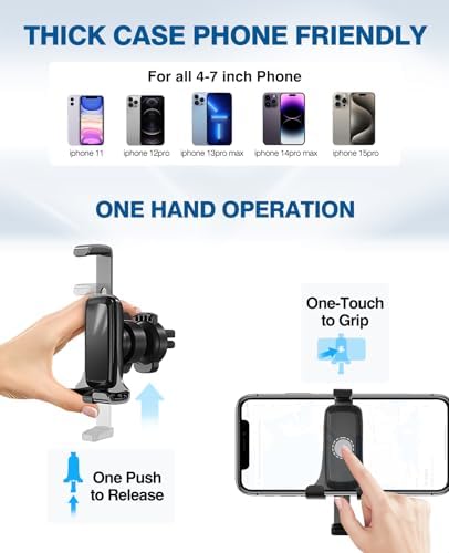 Universal Car Phone Holder for Nissan Rogue (2014-2020), Rogue Sport (2017-2023) & Murano (2015-2023) – Premium Dashboard & Air Vent Mount Stand for Secure Device Positioning and Enhanced Driving Experience