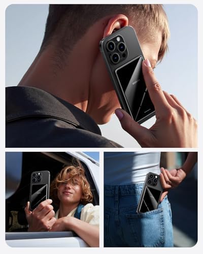 Ultra-Slim 5000 m Ah Mag Safe Power Bank – Effortlessly Charge Your i Phone 16/15/14/13/12 Series with Lightweight Magnetic Wireless Charger – Fast 20 W USB-C & 7.5 W Wireless Charging – Safe, Stylish, and Perfect Travel Companion for On-the-Go Power Solutions