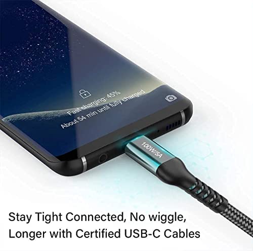 15 FT USB C to USB C Charging Cable – 100 W Fast Power Delivery for i Phone 15 Pro Max, Mac Book Air, i Pad Pro, Samsung Galaxy, One Plus, Google Pixel, PS5 & Xbox – Ultimate Durability and Enhanced Compatibility for Rapid Charging and Data Transfer