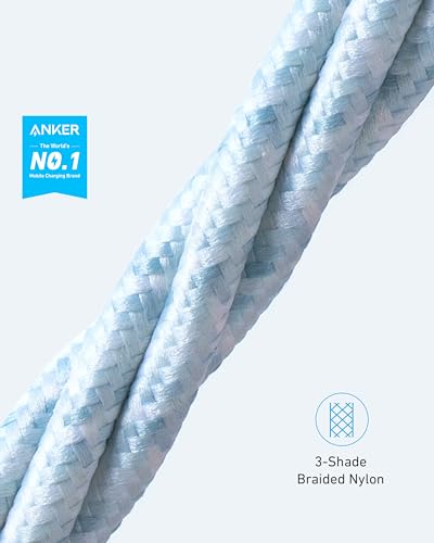 Anker 6 ft Durable Double-Braided Nylon Lightning Cable – Apple MFi Certified for Fast Charging and Data Transfer with i Phone and i Pad Compatibility – Premium Quality Accessory for Reliable Performance (Black)