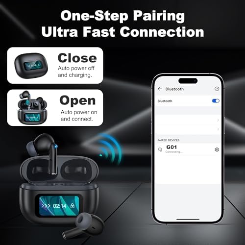 AI-Powered Translation Wireless Earbuds with Bluetooth 5.4 – Effortless Communication Across 144 Languages, Smart Touch Control, and Comfortable Ergonomic Fit for Travelers & Language Enthusiasts – Superior Battery Life for Business and Leisure Use