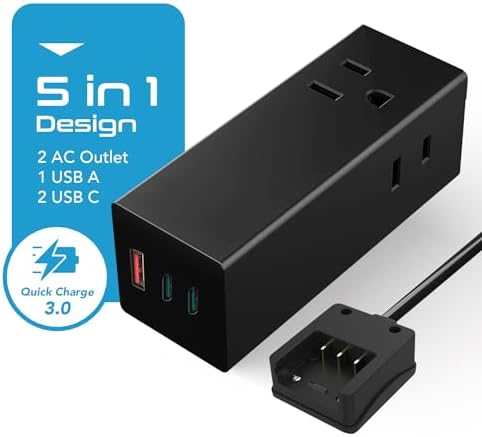 Ceptics 65 W Ga N World Travel Adapter – Ultimate Fast Charging Power Hub with Dual US Outlets, 1 USB-A & 2 Quick Charge USB-C Ports – Compact & Lightweight Design for Global Compatibility in Over 150 Countries – Essential Travel Power Solution for Laptops and Mobile Devices