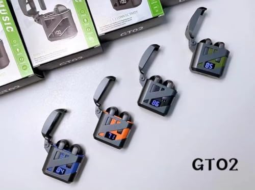 GT02 Ultimate True Wireless Bluetooth Earbuds – IPX4 Waterproof Sports Headphones with Rapid Charging, Long-Lasting Battery Life & Built-In Microphone for Clear Calls – Perfect for Gym, Running, Office Use & Outdoor Activities – Seamless Compatibility with Android & i OS Devices