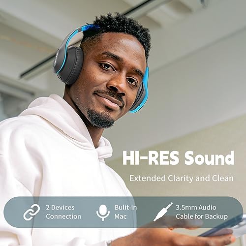 Transform Your Listening Experience: Glynzak Premium Wireless Over-Ear Headphones with 65-Hour Playtime, Hi-Fi Stereo Sound, and Custom EQ Settings – Perfect for Travel, Gaming, and Daily Use