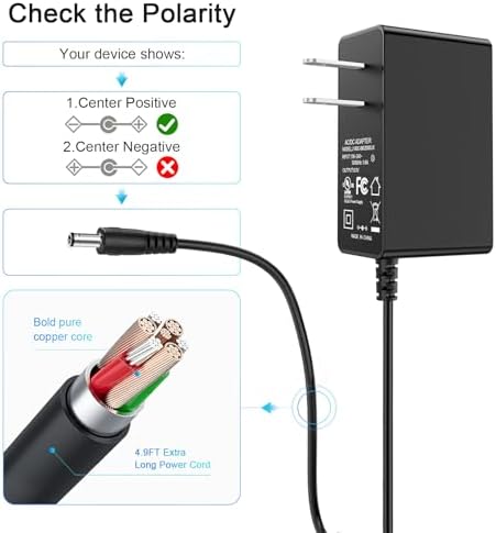 Ultra-Reliable 6 V DC Power Adapter – Optimal Charging Solution for Breg Polar Care Cube, Baby Monitors & AT&T Phones – 1 A Fast Charge for Consistent Device Performance – Essential Power Supply for Diverse Applications and Maximum Efficiency