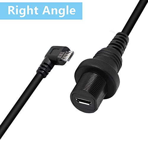 30 cm Right Angle Micro USB Dashboard Extension Cable – High-Speed Data Transfer & Waterproof for Cars, Boats, Motorcycles, and Trucks – Seamless Connectivity with Space-Saving Design & Durable Construction