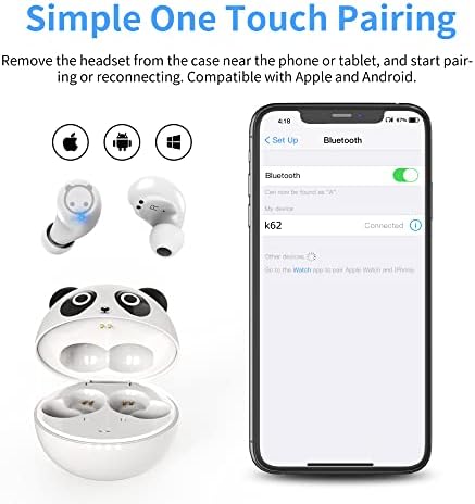 Adorable Kids’ Wireless Earbuds with Bluetooth 5.0 – Waterproof Sport Stereo Earphones for Seamless Connectivity and Enhanced Audio Experience – Perfect for Music, Gaming, and Learning on i Phone/Android – Fun, Durable Design with Noise Reduction and Built-in Mic