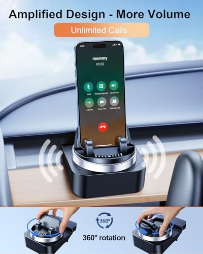 Revolutionary 360° Swivel Tesla Phone Mount for Model Y & Model 3 – Premium Dashboard Smartphone Holder Enhancing Safety and Convenience with Dual Functionality as Sunglasses Organizer – Compatible with i Phone, Samsung, Google – Tool-Free Installation for Effortless Use