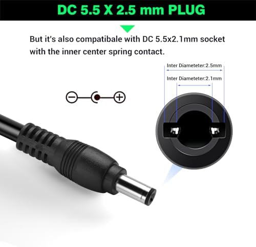 120 W 12 V AC to DC Power Supply Adapter – Reliable Transformer for LED Strip Lighting, CCTV Surveillance Systems & 3 D Printing – Versatile Dual Connector Options (5.5 x 2.5 mm & 5.5 x 2.1 mm) – Global Voltage Compatibility (100-240 V) with Enhanced Safety Features for Superior Device Performance