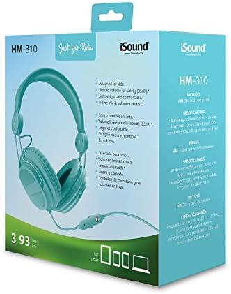 Kid-Safe i Sound DGHP-5540 Headphones in Vibrant Purple – Lightweight, Volume-Controlled Design with Built-In Mic for Enhanced Audio Safety and Compatibility Across Devices