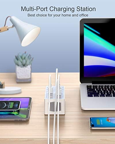 High-Efficiency 12-Port USB Charging Hub – Rapid 60 W Smart Dock for i Phone, i Pad, Galaxy and More – Ultimate Multi-Device Power Station for Home & Office with Advanced Safety Features – Streamline Your Charging Experience