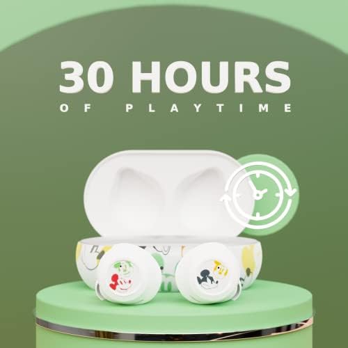 Discover the Magic of Mickey Mouse with Wireless Bluetooth Earbuds – Premium Sound Quality, Ergonomic Design, and 30 Hours Playtime – Perfect for Disney Enthusiasts and Gift Giving – Universal Compatibility for All Devices Including Smartphones and Tablets