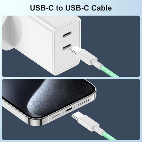 USB C to C Charging Cable 10ft, 60W Fast Type C to C Charger Cord Long for Apple iPhone 15 Pro Max/16 Pro/15 Plus/15 Pro, MacBook Pro 2021/2020/2019/2018,iPad 12.9/11 inch/Mini/Air 5/4,Samsung-Red – Enhanced Compatibility and Speed