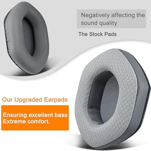 Upgrade Your Listening Experience with SOULWIT Premium Replacement Ear Pads for V-Moda Crossfade Series – Ultra-Comfort Mesh Cushions for M-100, M-100 Master, and Wireless Models – Enhanced Sound Quality and Breathability in Grey – Perfect for Long Sessions and Ultimate Comfort