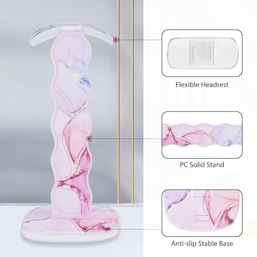 CamyCosy Headphone Holder for Desk, Gaming Headset & Earphone Stand with Tulip Flowers Pattern – Enhanced Compatibility and Speed