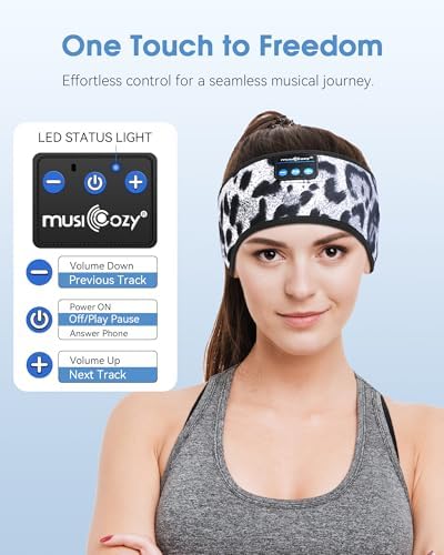 Elevate Your Sleep Quality with MUSICOZY Bluetooth 5.4 Sleep Headphones – Premium Wireless Music Headband for Ultimate Comfort During Travel, Yoga, and Workouts – Perfect Gift for Women and Teens Seeking Relaxation and Superior Sound Performance