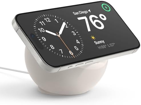 elago MS2 Charging Stand Compatible with MagSafe Charger – Premium Silicone, Compatible with iPhone 16/15/14/13/12 Series, Designed for MagSafe Stand [Black] [Charging Cable Not Included] – Enhanced Compatibility and Speed