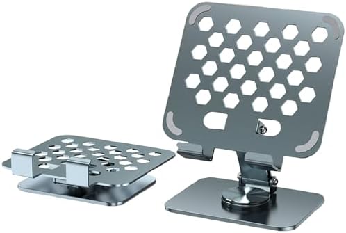 Versatile 360-Degree Rotatable Foldable Tablet Stand for i Pad, i Phone, and 4.3-10.9 Inch Devices – Adjustable Height and Angle for Optimal Viewing, Sleek Silver Finish, Portable Design for Home or Office Use – Enhance Your Digital Experience with Maximum Compatibility