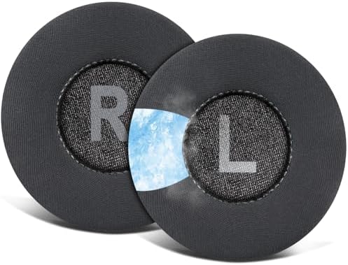 SOULWIT Premium Cooling Gel Earpads for Jabra Move/Elite 25 h Wireless Headphones – Advanced Noise Isolation Foam with Breathable Ice Silk Fabric for Ultimate Comfort and Superior Sound Quality – Elegant Black Gold Aesthetic Upgrade