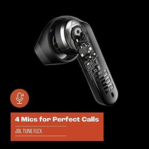 JBL Tune Flex True Wireless Noise Cancelling Earbuds – Effortless Audio Freedom in Sleek Black Design with Ergonomic Comfort and 8-Hour Playtime for On-the-Go Listening