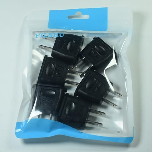 Premium Dual Pack EU to US Travel Adapter – High-Speed Power Plug Converter for Effortless European to American Device Compatibility, Lightweight and Portable Design Perfect for Travelers and Everyday Use